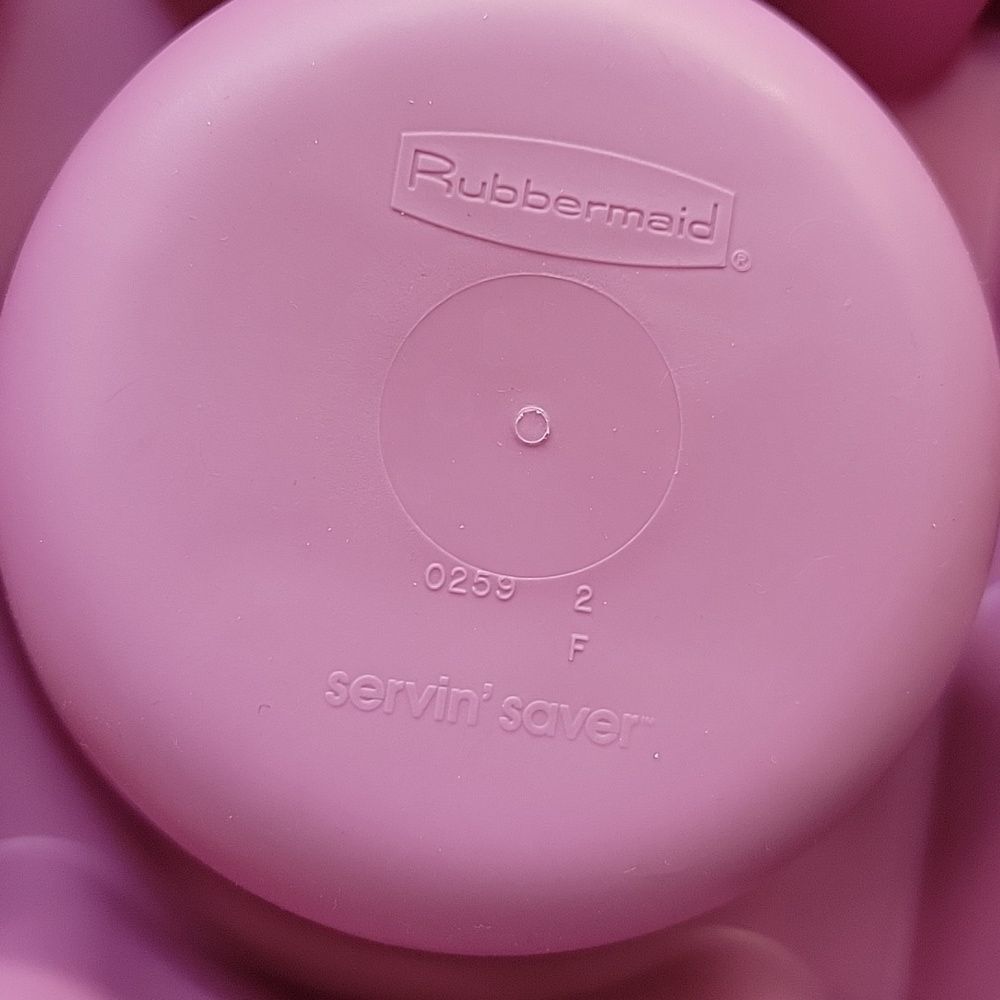 VTG Rubbermaid Servin Saver 12" Round Vegetable Fruit Dip Tray 0259 Pink Rose - Picture 5 of 15